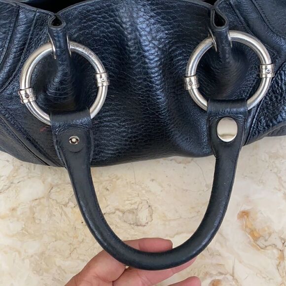 Kenneth Cole Leather Boogie Bag Satchel - Picture 7 of 12